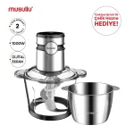 MUSULLU DOĞRAYICI VE ÖĞÜTÜCÜ - 2 Litre (Dokunmatik)  MSL-1227-2TS