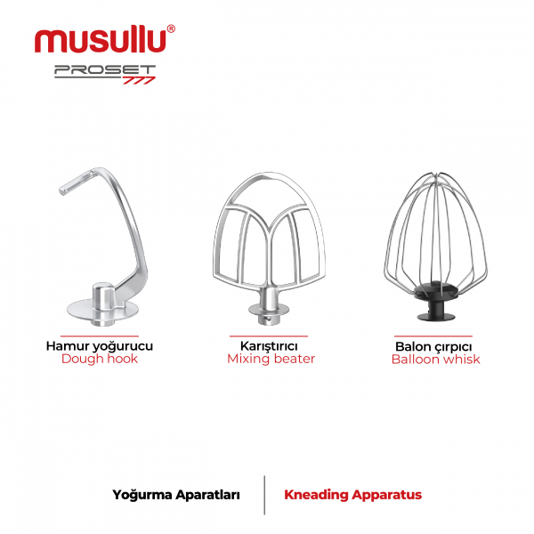 Musullu Proset Msl-3006 Stand Mikser Hamur Yoğurma Makinesi