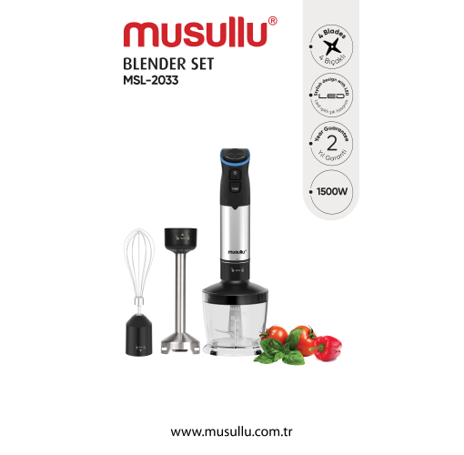 Musullu Msl-2033 Blender Set Siyah